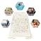 MOSITU Small Floral Drawstring Backpack Cute Flower Cotton Canvas Backpack for Women Gift Sport Gym Beach Travel