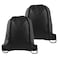 PLULON 2Pcs Drawstring Bags Bulk Black Drawstring Backpack String Backpack Cinch Sack Sport Gym Backpack Bags for Yoga Traveling Outdoor Sports