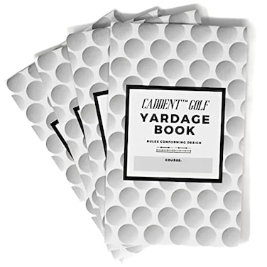 CADDENT GOLF Yardage Book Golf Journal Log Book with Golf Club Yardage Chart Golf Notebook Back Pocket Golf Log Book Pocket Size The Essential Tool for Serious Golfers 4 Pack