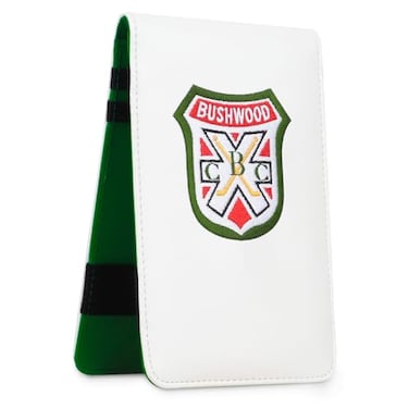 CRAFTSMAN GOLF Craftsman Golf Bushwood Golf Shield White Leather Golf Scorecard Yardage Book Holder Cover Also can Customize Your Name Version Normal One