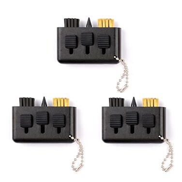 Qidie 3 Pcs Pocket Golf Club Brush Groove Cleaner