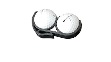 Znet3D Golf Balls Holder Carry Clips Clipon Belt or Golf Bag Available in 2 3 Golf Balls Holders Variant Two 2 Pack Black 2 Ball Clip