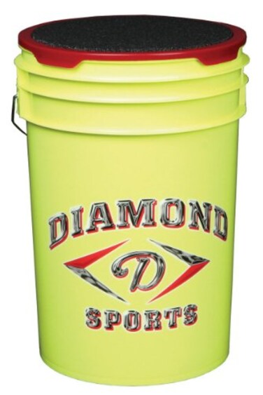 Diamond Sports Diamond 6Gallon Ball Bucket with Lid Yellow
