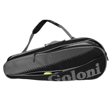 Goloni Tennis Bag 34 Racquets with Front Extral Pocket for Other EssentialsTennis Rackets Bag with Removable Shoulder StrapGrey