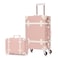 Apelila 2 Piece Vintage Luggage Set PU Leather Luggage with Spinner Wheels Lightweight Suitcase for Travel 2012 Retro Pink 2012