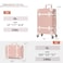 Apelila 2 Piece Vintage Luggage Set PU Leather Luggage with Spinner Wheels Lightweight Suitcase for Travel 2012 Retro Pink 2012
