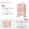 Apelila 2 Piece Vintage Luggage Set PU Leather Luggage with Spinner Wheels Lightweight Suitcase for Travel 2012 Retro Pink 2012