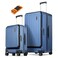 CENSIEN Luggage Sets 2 Pieces 20 Inch Carry On Luggage and 29 Inch Checked Luggage with Spinner Wheels Lightweight ABSPC Hardshell Trunk Suitcases with Aluminum Frame Top Opening Blue 2029