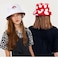 Malaxlx Boho Bohemian Mushroom Print Bucket Hat Beach Sun Hat Funny Fishing Hat for Women Reversible DoubleSide Wear