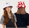 Malaxlx Boho Bohemian Mushroom Print Bucket Hat Beach Sun Hat Funny Fishing Hat for Women Reversible DoubleSide Wear
