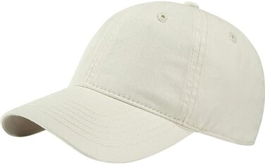 Malaxlx Classic Beige Baseball Cap for Women Men Adjustable Casual Dad Hat Cotton Low Profile Sports Hat Plain Cap