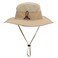 Dukars Duakrs Unisex Wide Brim Sun HatOutdoor UPF 50 Waterproof Boonie Hat Summer UV Protection Sun Caps Beige