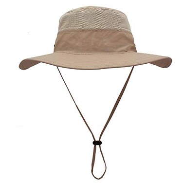Dukars Duakrs Unisex Wide Brim Sun HatOutdoor UPF 50 Waterproof Boonie Hat Summer UV Protection Sun Caps Beige