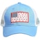 EDTREK Elite Youth Performance Mesh Hat Boys Girls Hunting Hat and Fishing Hat Blue with Flag