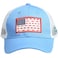 EDTREK Elite Youth Performance Mesh Hat Boys Girls Hunting Hat and Fishing Hat Blue with Flag