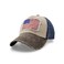 epicW Low Profile Hats for Men USA Basball Hat American Flag Cap Distressed Vintage Style Retro Trucker Hat BrownBlue