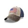 epicW Low Profile Hats for Men USA Basball Hat American Flag Cap Distressed Vintage Style Retro Trucker Hat BrownBlue