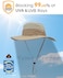 Home Prefer Mens Sun Hat UPF 50 Wide Brim Bucket Hat Windproof Fishing Hats Milk Khaki