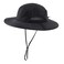 Home Prefer Outdoor Mens UPF50 Sun Hat Wide Brim Fishing Hat with Neck Flap Black