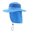 Home Prefer Outdoor UPF50 Mesh Sun Hat Wide Brim Fishing Hat with Neck Flap Blue