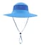 Home Prefer Outdoor UPF50 Mesh Sun Hat Wide Brim Fishing Hat with Neck Flap Blue