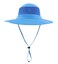 Home Prefer Outdoor UPF50 Mesh Sun Hat Wide Brim Fishing Hat with Neck Flap Blue