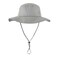 Home Prefer UPF50 Mens Sun Hat with Neck Flap Wide Brim Mesh Fishing Hat Windproof Safari Hat Light Grey