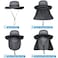 29 IYEBRAO IYEBRAO 2 Pack Mens Outdoor Sun Hat with Face Neck Flap UV Protection for Fishing Hiking Garden 2 PackDark GrayLight Gray