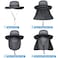 29 IYEBRAO IYEBRAO 2 Pack Mens Outdoor Sun Hat with Face Neck Flap UV Protection for Fishing Hiking Garden 2 PackDark GrayLight Gray