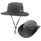 29 IYEBRAO IYEBRAO 2 Pack Womens Ponytail Sun Hat UV Protection Bucket Hats Foldable Wide Brim Summer Boonie Beach Cap Fishing HikingPink Grey