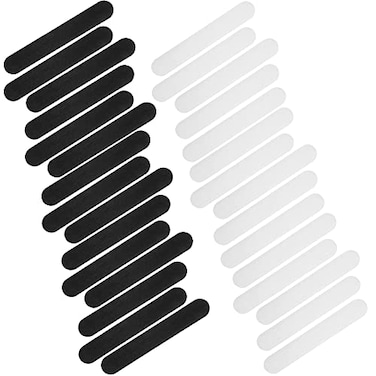 Sumind 60 Pieces Golf Hat Sweat Liner Hat Size Reducer Liner Size Tape Absorbent Sweat Sweatband Reducing Disposable Tape Sweatband Black and White for Women Men Baseball Golf