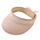 Sinsinfuns Sun Hats for Kids Foldable Straw Hat Toddler Girl Lace Bowknot Sun Visor Beach Hat Pink
