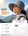 SHINCHIC WaterResistant Sun UPF 50 Bucket Hat Protection Packable Brimmed Boonie for Women Men Summer Lightweight Hiking Outdoor Cap Grey