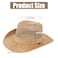KABAKE Wide Brim Straw Panama Hat Fedora Beach Sun Hat UPF50 Unisex Fishing Hats Khaki