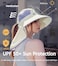 Moon Kitty Womens Sun Hat UPF 50 Wide Brim Bucket Hat Matte Packable Waterproof Fishing Hiking Beach Hat with Ponytail Hole OffWhite