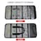 EHERDM Roll Up Fishing Lure Bag 5 Pockets Portable Hanging Tackle Bags Transparent Mesh Folding Storage Handbag for Fishhooks and Baits