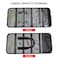 EHERDM Roll Up Fishing Lure Bag 5 Pockets Portable Hanging Tackle Bags Transparent Mesh Folding Storage Handbag for Fishhooks and Baits