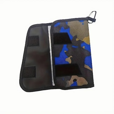 Tgpiao 1pc Premium Soft Bait Storage Bag Waterproof Fishing Lure Organizer Lightweight Portable with Detachable Clear Sleeves Zippered Pockets for Easy Access CamouflageBlue