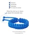 Jewever Paracord Survival Bracelets Braided Paracord Handmade Rope for Couples Men Women Adjustable Size 2Pcs Blue