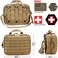 LIVANS Tactical Molle Medical Pouch of Upgraded Size First Aid Pouch Large Capacity IFAK Molle EMT Detachable Quick Release Pouch with Headrest Mount Include Flag and Cross Patch