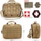 LIVANS Tactical Molle Medical Pouch of Upgraded Size First Aid Pouch Large Capacity IFAK Molle EMT Detachable Quick Release Pouch with Headrest Mount Include Flag and Cross Patch