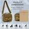 Protector Plus Tactical Messenger Bag Men Small Military MOLLE Crossbody Pack Tool Briefcase Assault Gear Handbags Outdoor Utility Carry Satchel Patch Included Brown