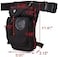 XUELILEU Drop Leg Bag for Men Military Tactical Thigh Pack Pouch Multifunctional Tactical Package Outdoor Hiking Thigh Bag 2Black