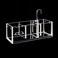 YueYueZou Hang On Acrylic Filter Box for FishTurtle Tank 3 GridsClear Box only