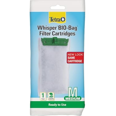 Tetra Whisper BioBag Medium Filter Cartridge for Aquariums 1 Count Ready to Use Fits Whisper Fish Tank Filters 510 Gal PF10 IQ 10