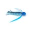 Evolution Lures Saltwater Big Game Fishing Lure for Offshore trolling FlyBoy 6 Blue Light Blue Glow Unrigged