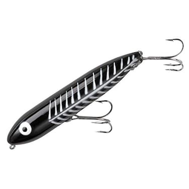 Heddon Zara Spook Topwater Fishing Lure Legendary WalktheDog Lure Black Shore Minnow Zara Spook 34 oz