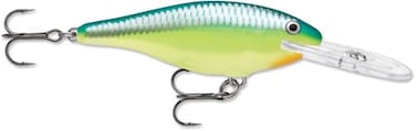 Rapala Shad Rap Crankbait Hard Bait Lure Bass Walleye and Pike Fishing Lure Classic Tight Wiggle 2 Caribbean Shad
