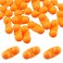 WHYHKJ 20pcs Fishing Double Rattle Portable Plastic Attractor Bell Bead Luring Tool Accessories Orange