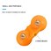 WHYHKJ 20pcs Fishing Double Rattle Portable Plastic Attractor Bell Bead Luring Tool Accessories Orange